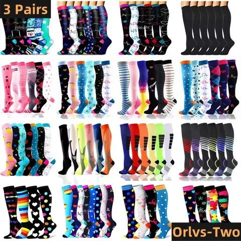 Colour Mix Compression Socks, 3 Pairs