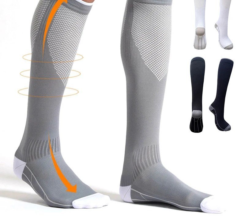 Grey Stride Compression Socks